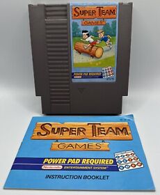 NES Super Team Games (Nintendo Entertainment System, 1988) Cartridge & Manual