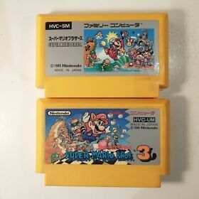 Super Mario Bros. 1 & 3 Lot (Nintendo Famicom FC NES) Japan Import