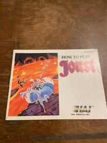 Joust Manual Only NES Nintendo