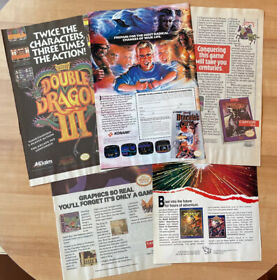 1991 Nintendo NES Gameboy TSR Print Ad Lot X 5 Double Dragon 2 Draculas Curse 3