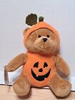Hallmark Pumpkin Teddy Bear Plush Halloween Orange Stuffed Animal  7