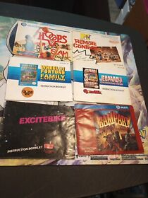 Lot of 6 Nintendo NES Manuals Excite Bike Hoops And More !!