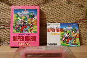 Super Mario USA w/box manual Famicom NES Nintendo Japan Very Good Condition!