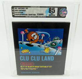 Nintendo NES *Clu Clu Land* VGA Q85 Near Mint+ European Version Short Box