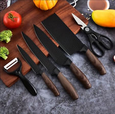 6pcs Kitchen Knives Set Non-Stick Stainless-Steel Chef Cutlery Kitchen Knives
