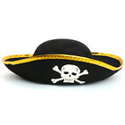 Skeleteen Tri Corner Pirate Hat -Three Cornered Buccaneer Costume Accessory Hat