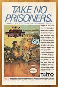 1989 Operation Wolf NES Nintendo Vintage Print Ad/Poster Video Game Promo Art