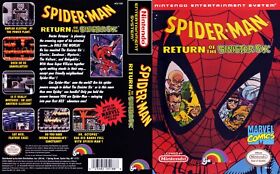 - Spider-Man: Return NES Caja de Juego de Repuesto + Cubierta Obra de Arte Solo