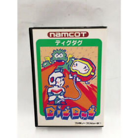 Super rare Famicom software Dig Dug  Japanese Edition Hard cover specification