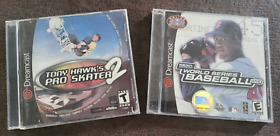 Dreamcast lot of 2 games: Tony Hawk's Pro Skater and World Series Baseball..Sega