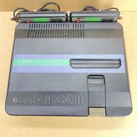 SHARP Twin Famicom Console System AN-505BK Black [Maintained Belt Replaced]