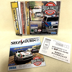 Sega Rally Championship W/Spine,Reg Card,Flyer Sega Saturn SS Japan Import