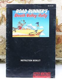 ROAD RUNNER'S DEATH VALLEY RALLY SUPER NINTENDO NES INSTRUCTIONAL MANUAL ONLY