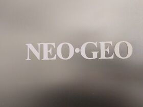 2 pack NEOGEO Neo GEO NEO.GEO Gloss White Vinyl Decal 6" wide x 1" (15cm x2.5cm)