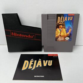 Deja Vu (Nintendo NES, 1990) Cartridge & Manual ONLY - Authentic - TESTED !
