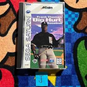 Frank Thomas Big Hurt Baseball (Sega Saturn, 1996) w/ Reg Card - TESTED (J)