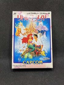 Capcom "The Little Mermaid" Famicom Software Action Shooting 1991 Vintage Japan