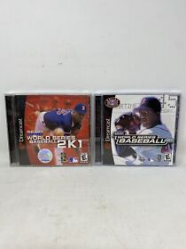 Lot Of 2 World Series Baseball 2K2 & 2K1  (Sega Dreamcast, 2001) Complete CIB