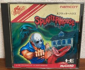 SPLATTER HOUSE namcot NEC PC ENGINE Hu-Card Rare Action Game Splatterhouse ACT