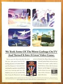 Captain Planet and the Planeteers NES Sega 1991 anuncio/póster impreso oficial de colección