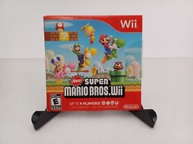 New Super Mario Bros. Wii (Nintendo Wii, 2009) Sleeve & Disc - Tested