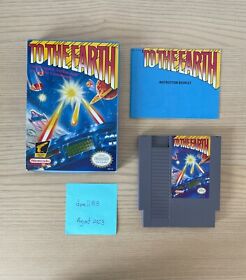To the Earth (Nintendo NES, 1990) - Complete in Box (CIB) Cleaned Tested Working