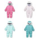 NWT Carter's Infant Girls 3-9 M Months Quilted Foil Pink Green Pram Snowsuit