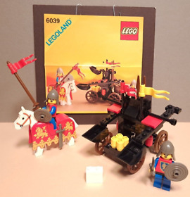 Lego Castle Lion Knights 6039 Twin Arm Launcher Set (1988): 100% Comp w/Instruct