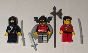 Lego Vintage Fright Knights Bat Lord & 2 Castle & Robber Ninja 6097 6047 6099