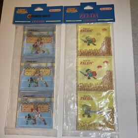 1989 NES Nintendo Punch-Out! + Zelda Lenticular 3D Vintage Stickers Sealed RARE!