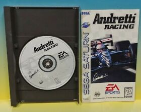 Andretti Racing Sega Saturn Game Working Tested  case + manual -