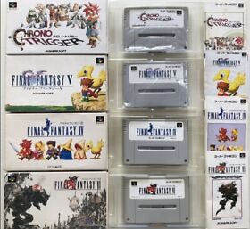Nintendo Super Famicom Chrono Trigger Final Fantasy IV V VI  set Japan SFC w/box