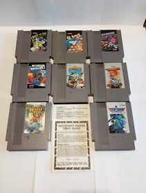NES Lot Of 8 Games Konami And Ultra Bundle - Laser Invasion - Qbert - Gyruss Etc