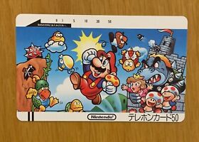 Super Mario Bros. Telephone Card Japan Rare Nintendo Vintage Famicom