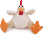 goDog Checkers Plush & PlayClean Small, - Fat Rooster (White) 
