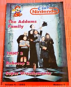 Magazine Rivista Giochi Nintendo Club Volume 4 1992 N 5 Nes Snes Addams Robocop