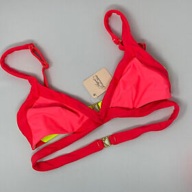 Agent Provocateur Mazzy Red Pink Bikini Top AP4 Large NWT $155
