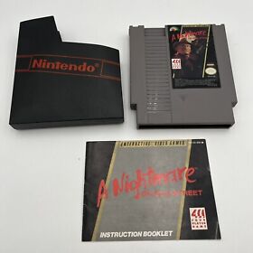 Nintendo NES — Nightmare on Elm Street (1990) Game Cart & Manual — Authentic