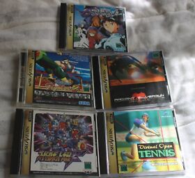 Lot of 5 Japanese Sega Saturn Games - Radiant Silvergun, Evangelion