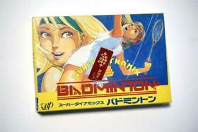 Famicom Super Dyna'mix Badminton boxed Japan FC game US Seller