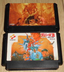 Lot2 Goonies 1 2 Titles 2set Nintendo Famicom FC KONAMI 1986  Japanese game 
