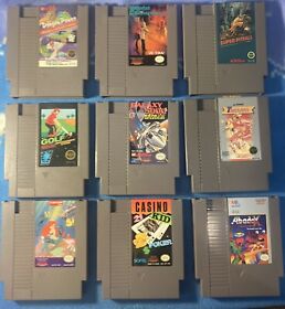 Nes Games Lot Nintendo Authentic Tested Galaxy 5000 Dragon Power Abadox
