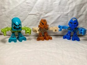 LEGO Bionicle 1388 Huki, 1390 Maku, 1392 Kongu *NO Kanoka Disks* Matoran 2001