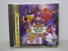 PRINCESS CROWN Sega Saturn SS ATLUS 1997 video game  Japan Import Free shipping