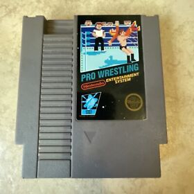 Cartucho de juego auténtico 1987 para Nintendo NES Pro Wrestling probado y funcionando solamente