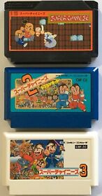 Nintendo Famicom FC Super Chinese Land Bundle 1 2 3 Game Cartridge Set Lot