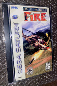 Black Fire NEW V-LAP SEALED! RARE Sega Saturn EXCLUSIVE 3D COMBAT FLIGHT SIM!