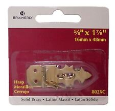 Miniature Hasp & Staple in Solid Brass - 5/8" x 1 7/8"