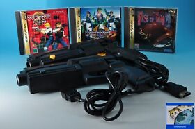 Sega Saturn SS Virtua Gun 2 pcs with Virtua Cop 1 2 House of the Dead Region JP