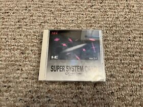 PC Engine Super System Card  CD Rom2 Ver. 3.0 Complete w Case/Manual - US Seller